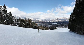 Scenery from Onikoube ski resort in Miyagi Prefecture.